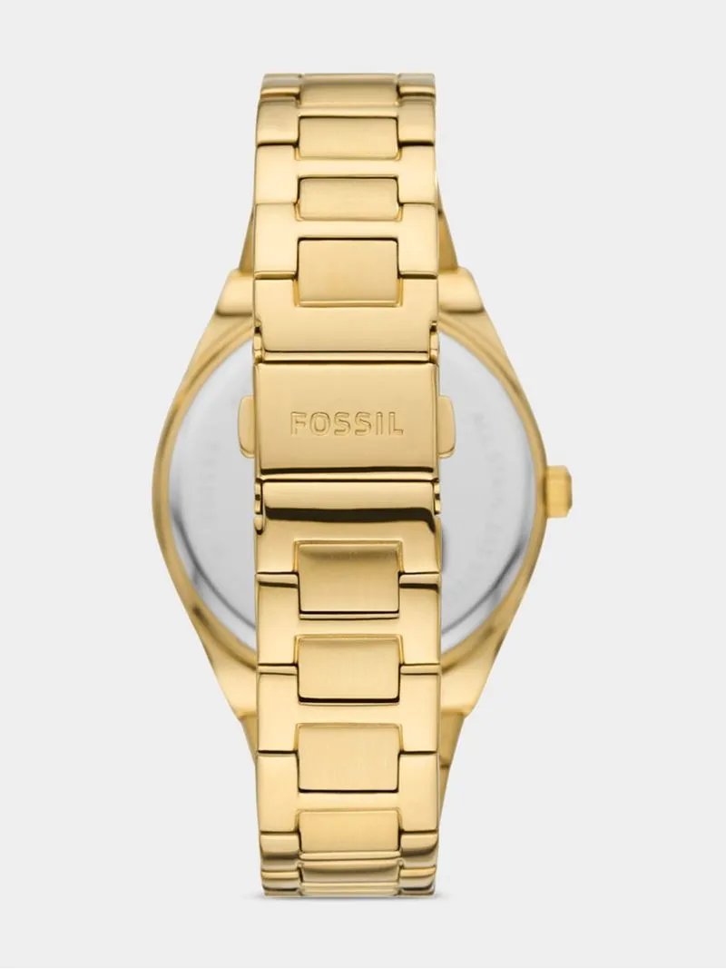 Fossil Gold Plated Stainless Steel Bracelet Watch
