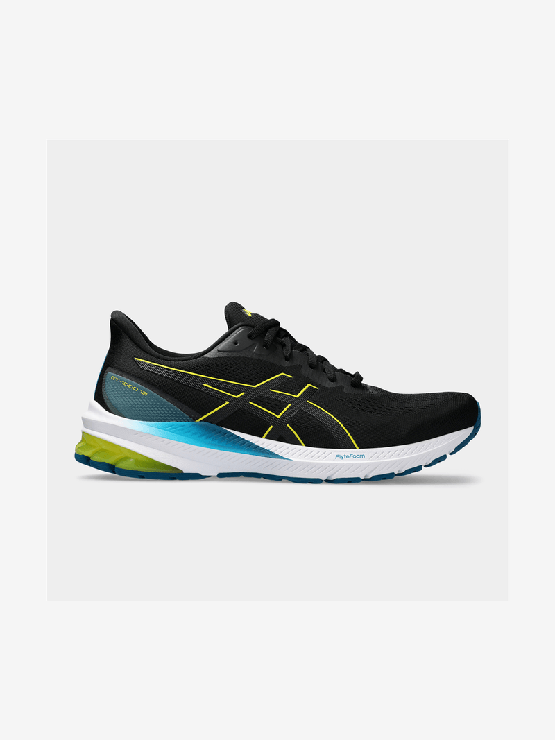 Mens Asics Gel GT-1000 12 Black/Yellow Running Shoes