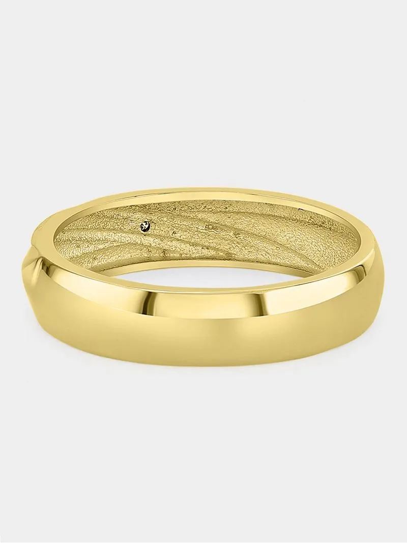 Yellow Gold Diamond Twisted Ribbon Wedding Band