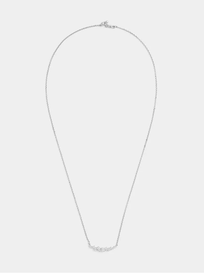 Cheté Sterling Silver Cubic Zirconia Scatter Necklace