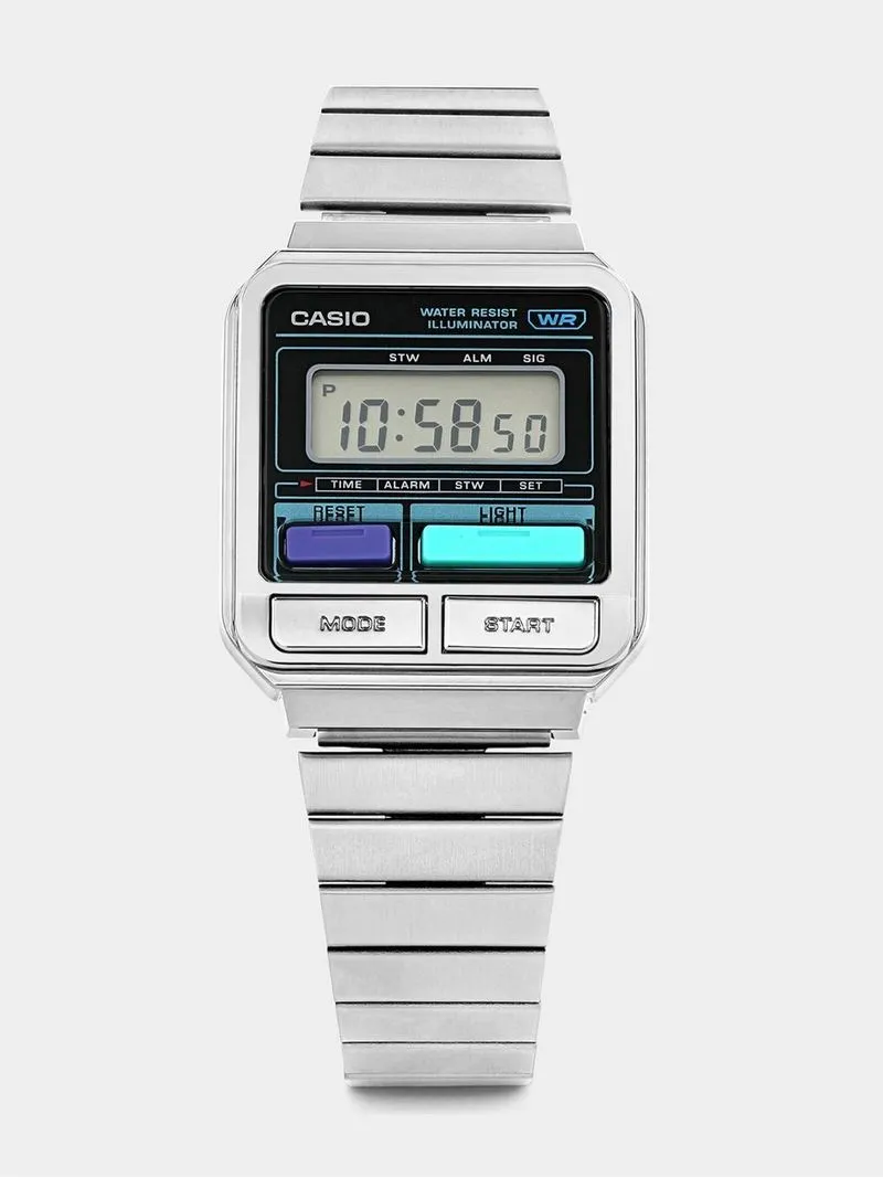Casio Silver Plated Stainless Steel Digital Watch