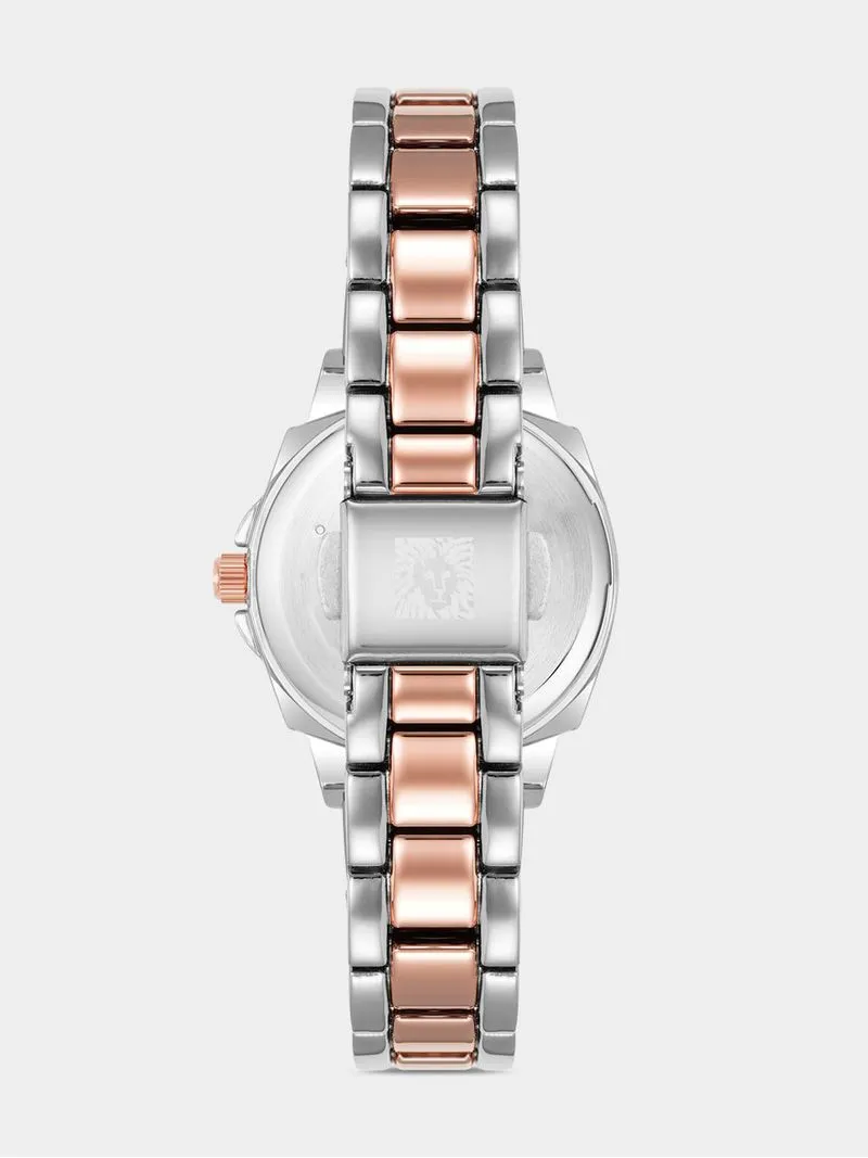 Anne Klein Silver & Rose Plated Bracelet Watch