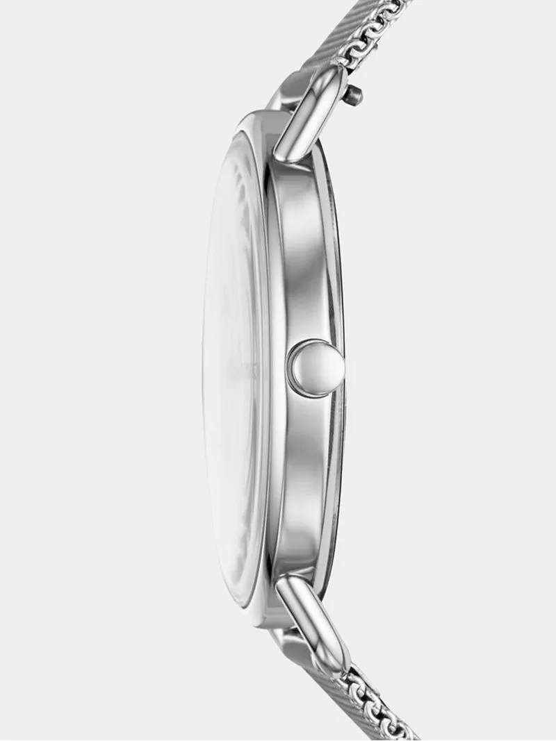 Skagen Men's HorizonT Silver Plated Stainless Steel Mesh Watch