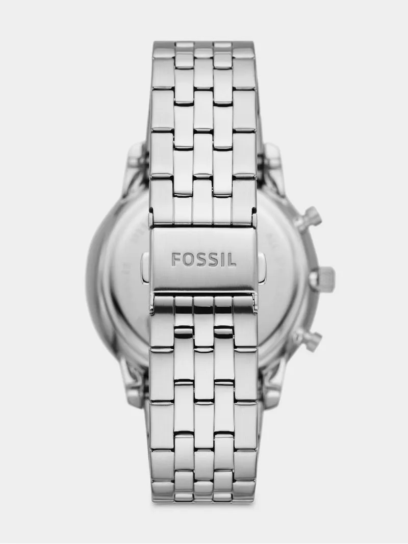 Fossil Neutra Navy Dial Stainless Steel Chronograph Bracelet Watch