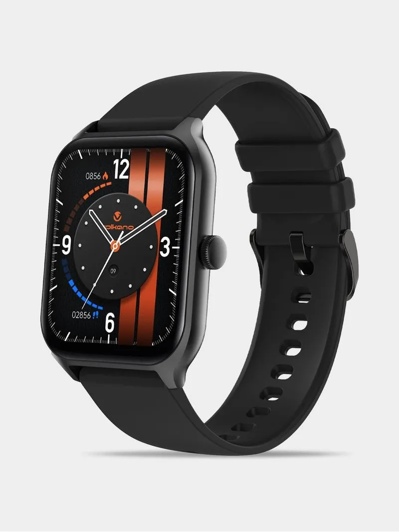 Volkano Fit Life Series Black Plated Silicone Smart Watch