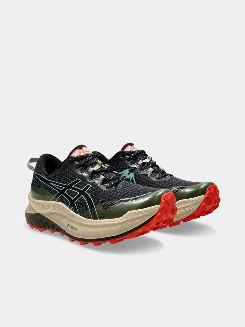 Mens Asics Trabuco Max 3 Black/Smoke Blue Trail Running Shoes