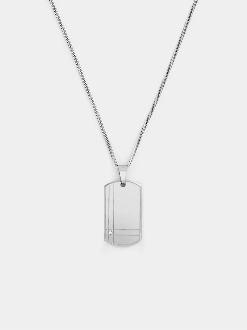 American Swiss Women's Cubic Zirconia Disc Pendant