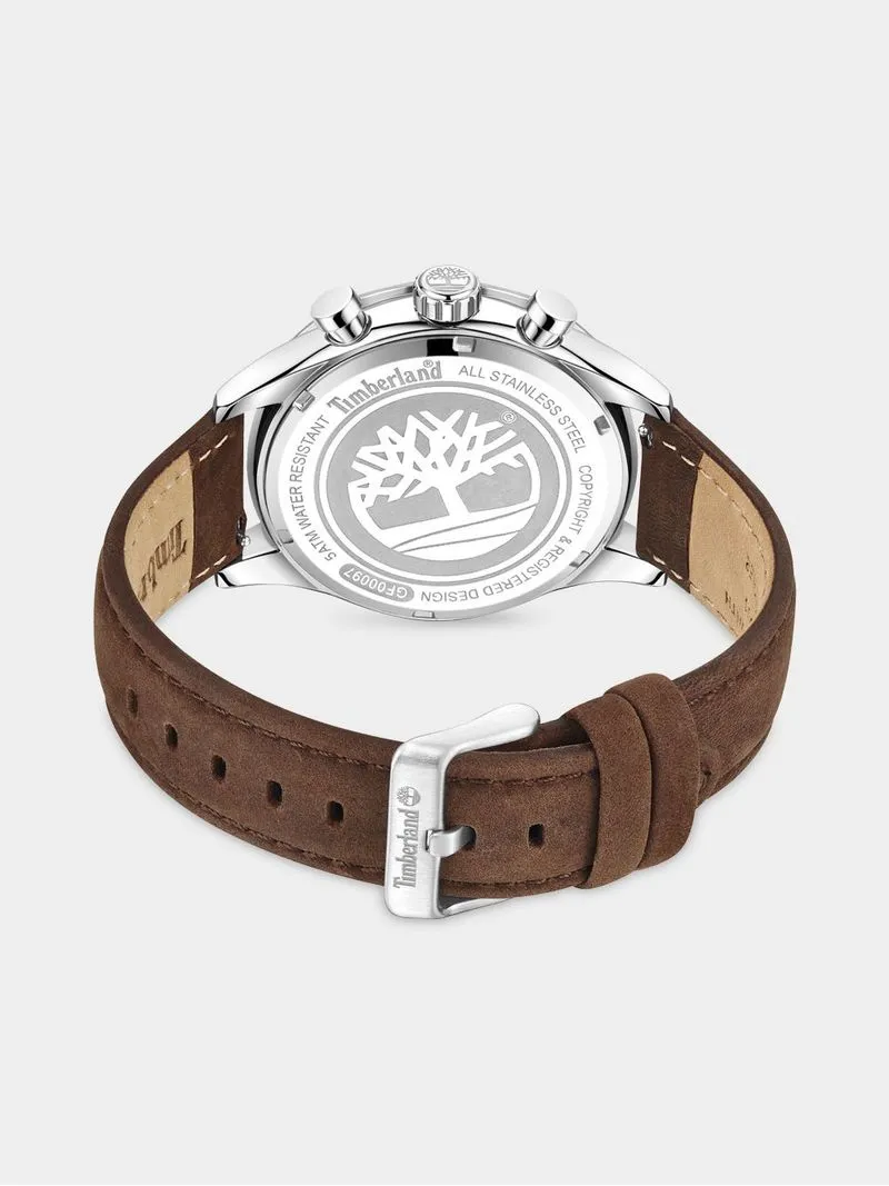Timberland Ashmont Stainless Steel Beige Dial Brown Leather Watch