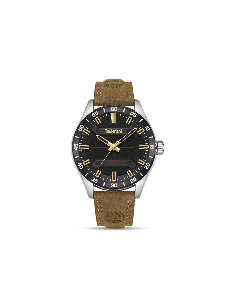 Timberland Men's Calverton Stainless Steel & Tan Better Leather Watch