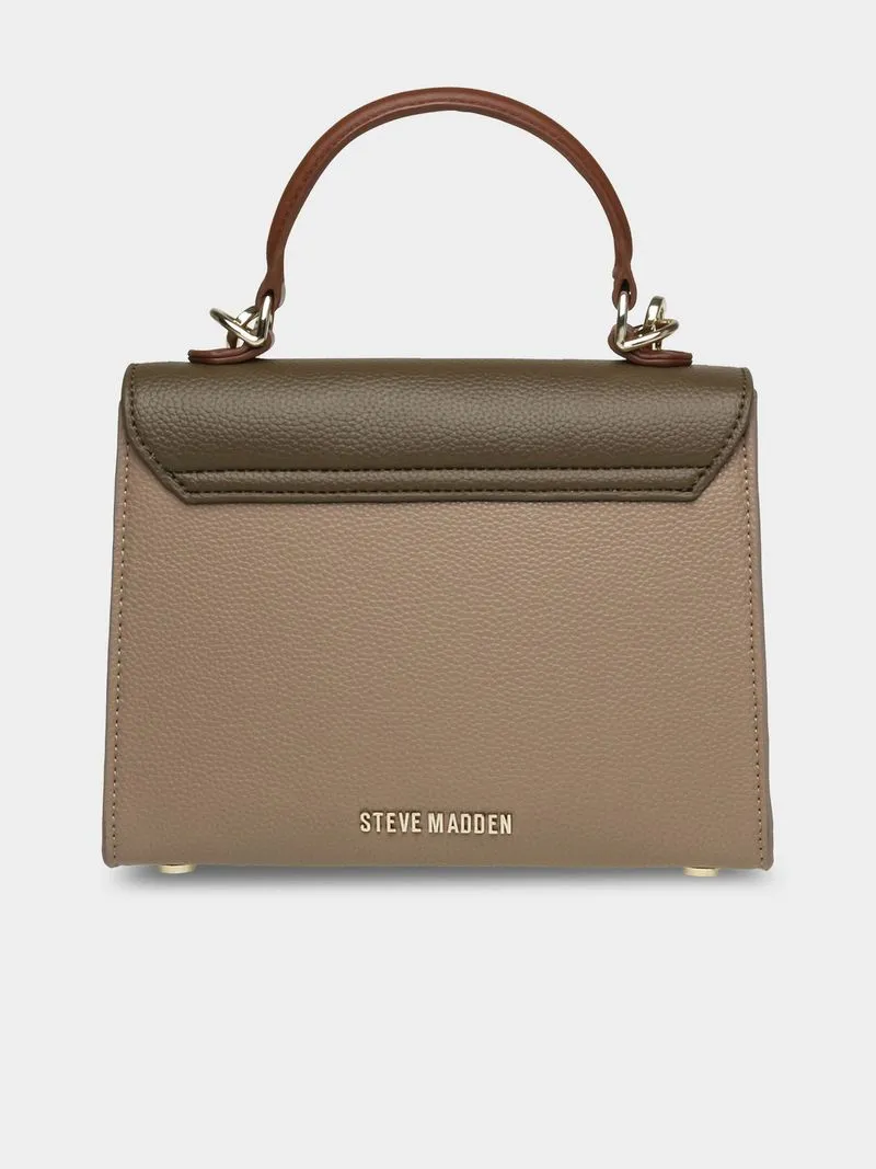Women's Steve Madden Beige Banton Top Handle Handbag