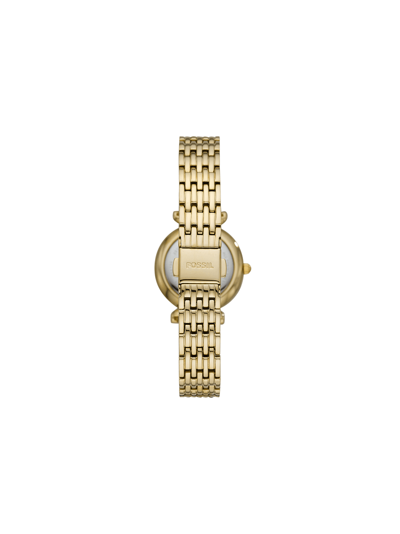 Fossil Ladies Carlie Gold Tone Bracelet Watch