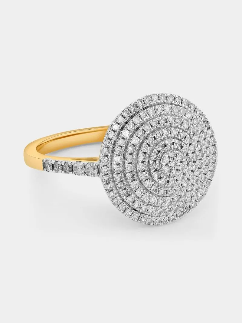 White Gold 0.50ct Diamond Round Vegas Ring