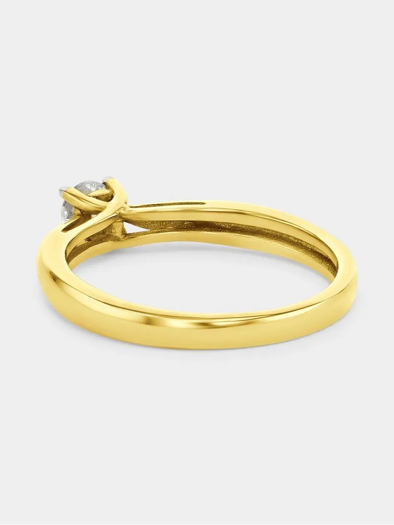 Yellow Gold 0.25ct Diamond Solitaire Ring