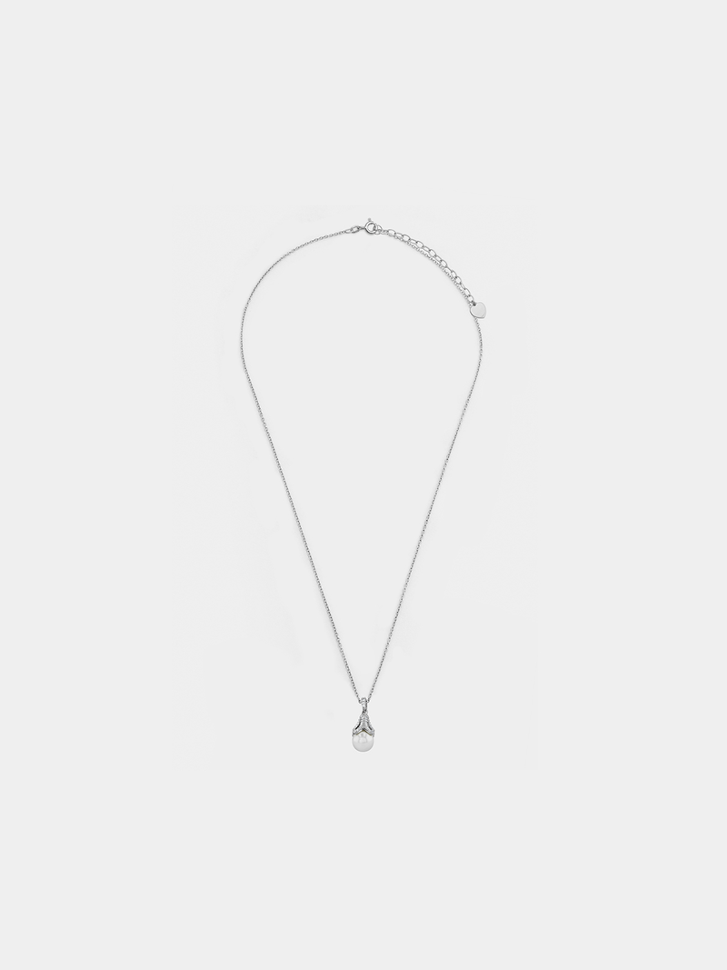 Cheté Sterling Silver Pearl & Cubic Zirconia Women’s Fairy Pendant