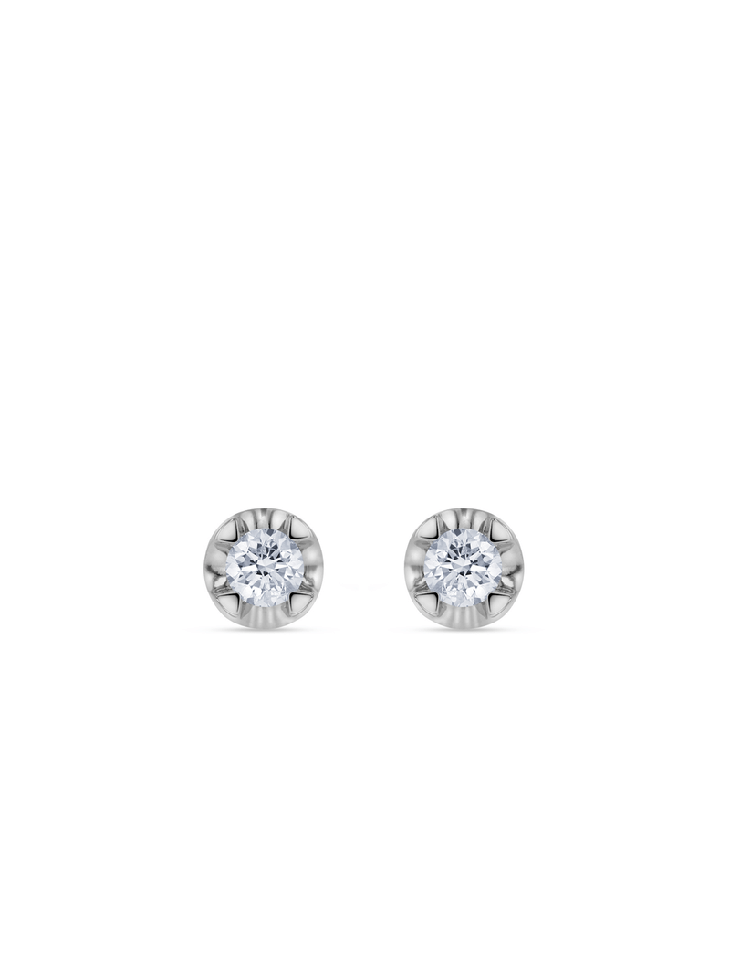 Yellow Gold 0.36ct Diamond Illusion Stud Earrings