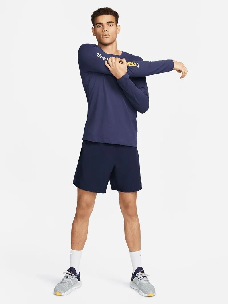 Mens Nike Dri-Fit Challenger 7 Inch 2-In-1 Navy Running Shorts