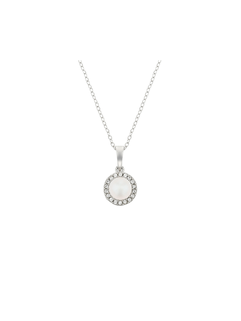 Sterling Silver Crystal Women's June Birthstone Pendant Necklace