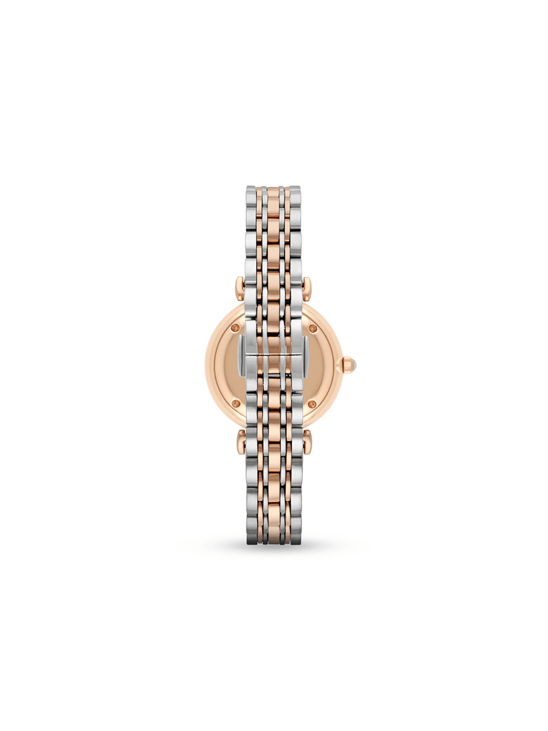 Emporio Armani Women's Rose Gold & Silver Plated Bracelet Watch