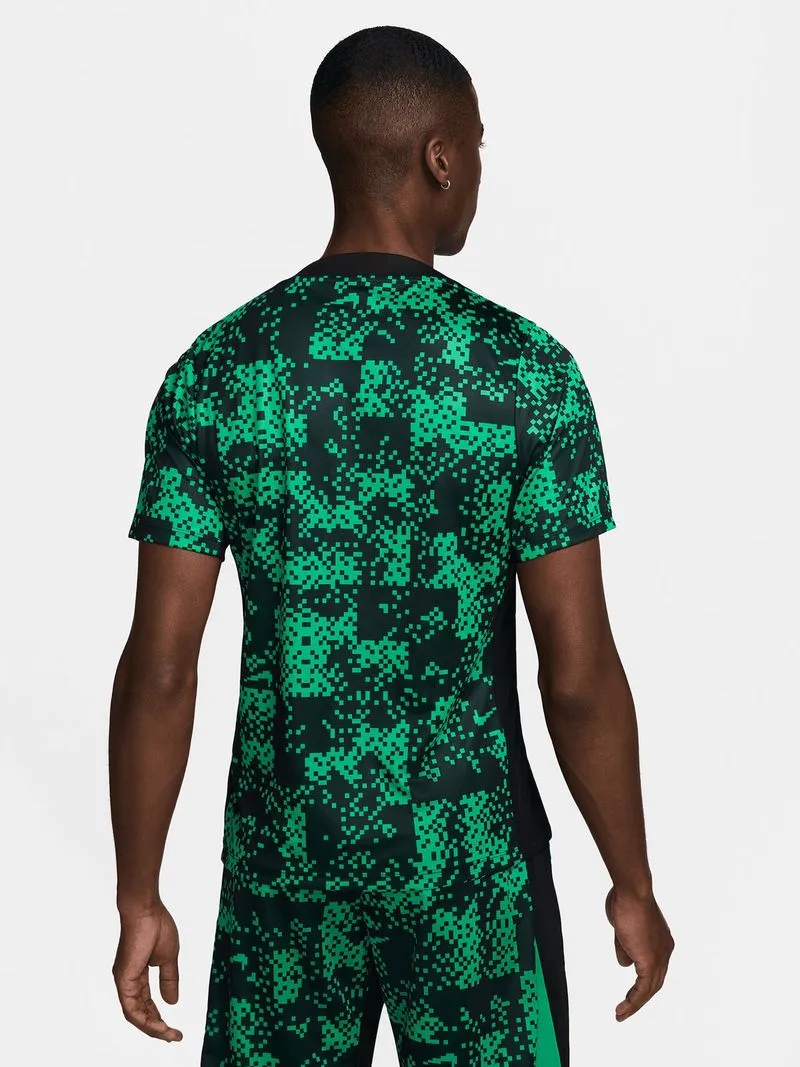 Mens Nike Dri-Fit Academy Pro All Over Print Short Sleeve Green/Black Top