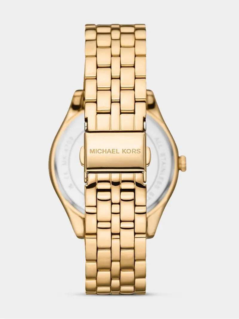 Michael Kors Women's Harlowe Gold Plated Stainless Steel Bracelet Watch