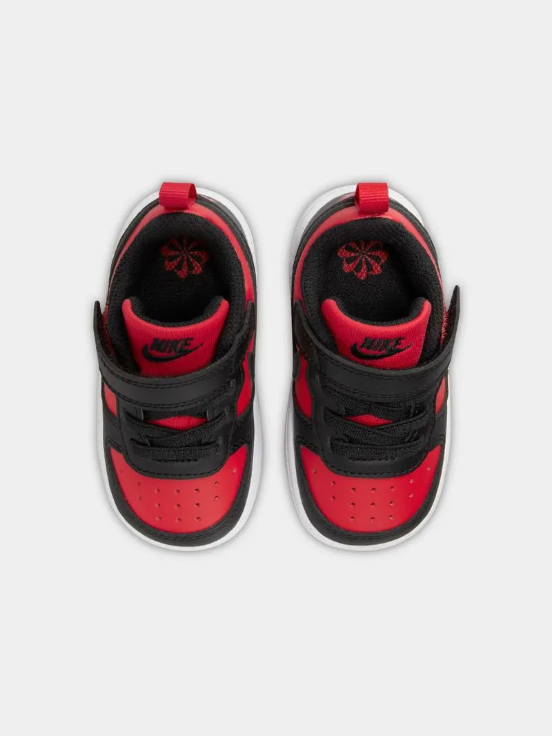 Junior Infant Nike Court Borough Low Recraft Red/Black/White Sneakers