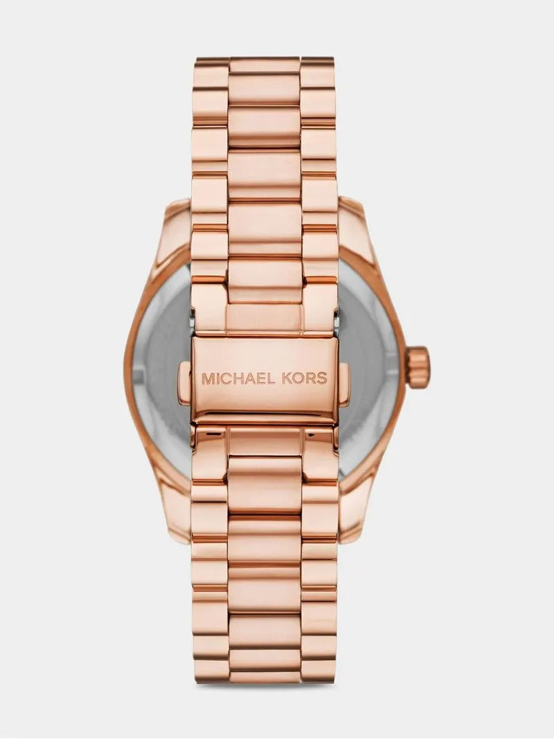 Michael Kors Lexington Rose Plated Earrings, Bracelet & Watch Set