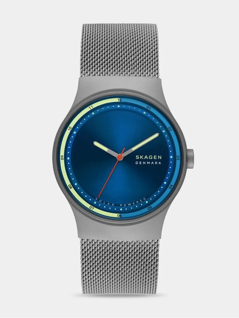Skagen Men's Skagen Sol Gunmetal Plated Stainless Steel Mesh Watch