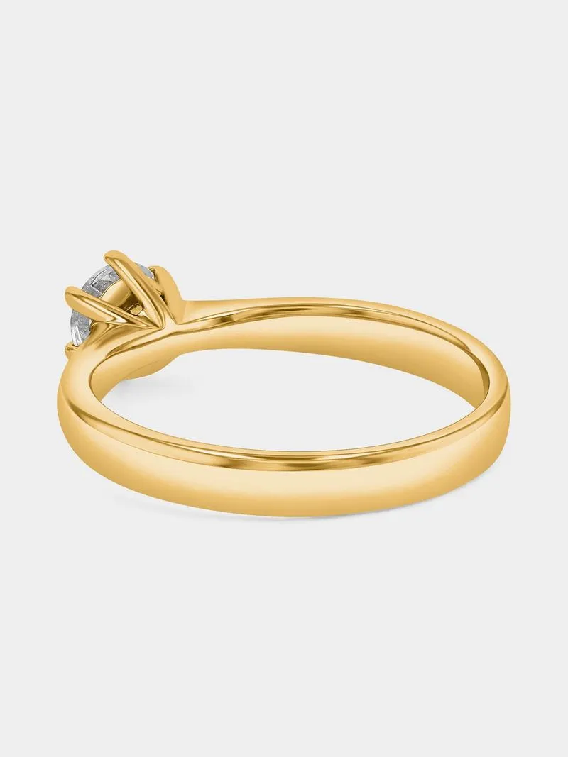 Yellow Gold 1.00ct Diamond Solitaire Ring