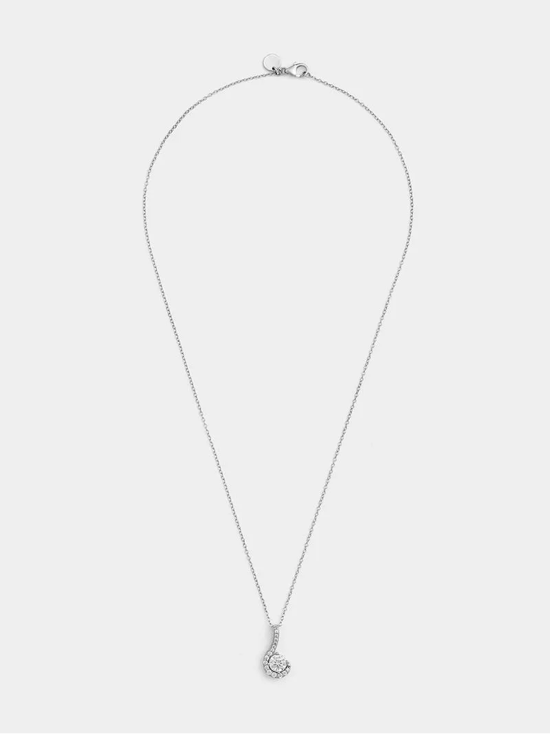 Sterling Silver Cubic Zirconia Women’s Solitaire Embrace Pendant