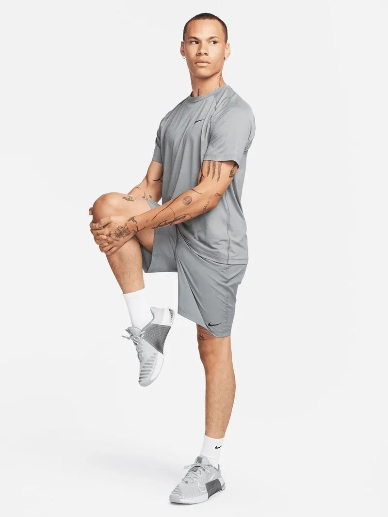 Mens Nike Dri-Fit Form 9 Inch Unlined Grey Shorts