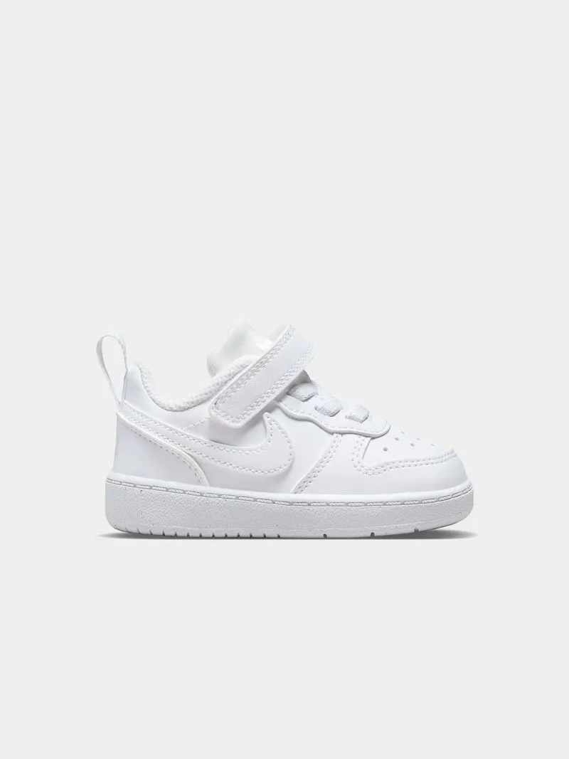 Junior Infant Nike Court Borough Low White Sneakers