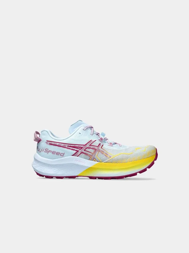 Womens Asics Fuji Speed 2 Light Blue/Blackberry Running Shoes