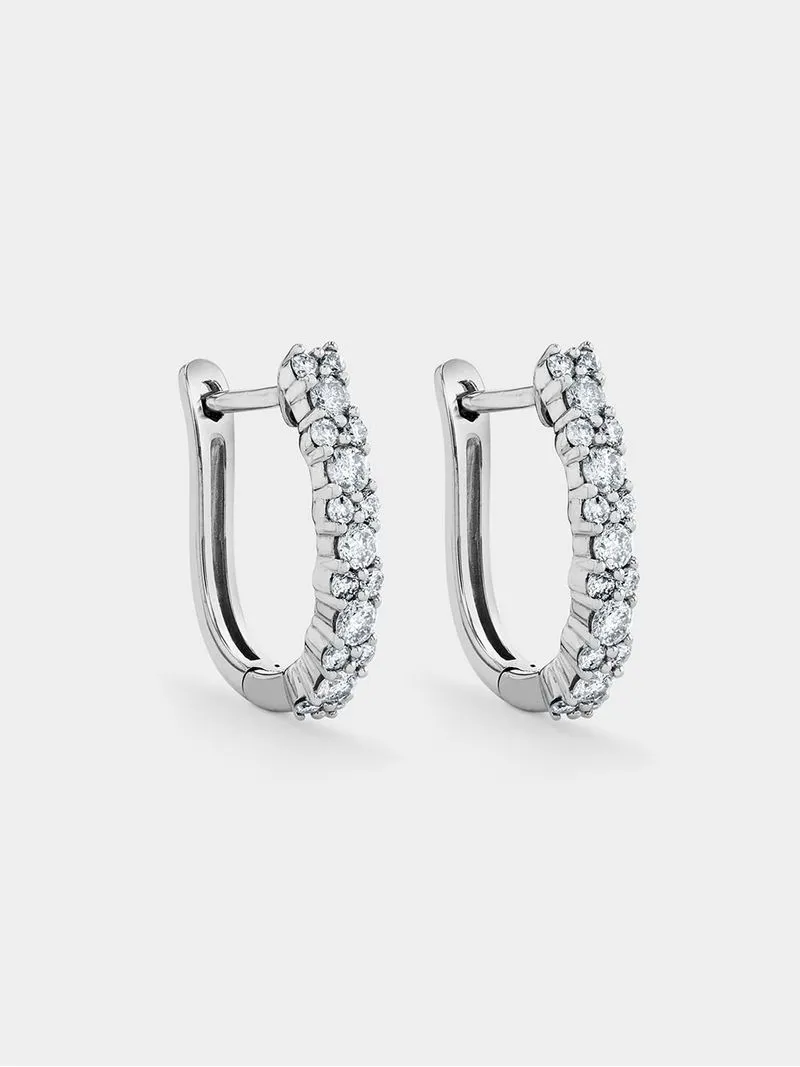 White Gold 0.50ct Diamond Women’s Hoop Earrings