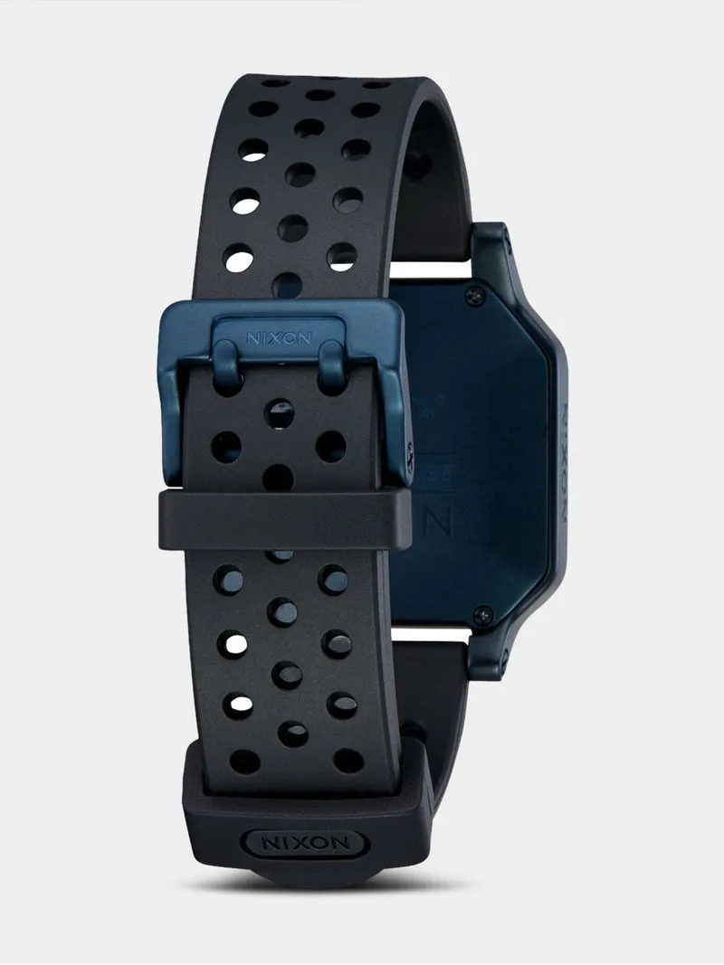 Nixon Men's Heat Blue Plated Digital Silicone Watch