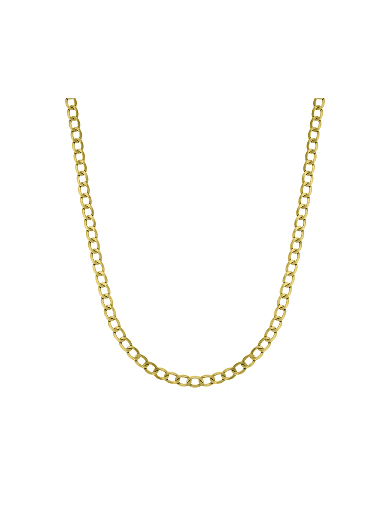 Yellow Gold & Sterling Silver bonded together Curb Chain