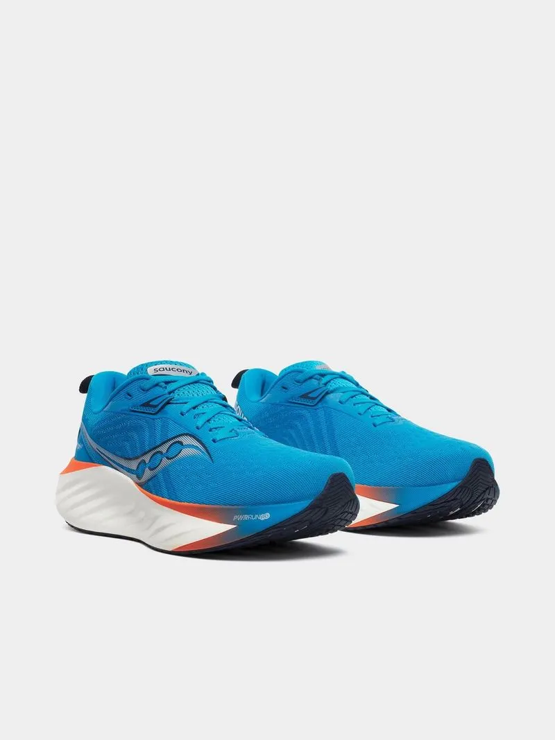Mens Saucony Triumph 22 Blue/Orange Running Shoes