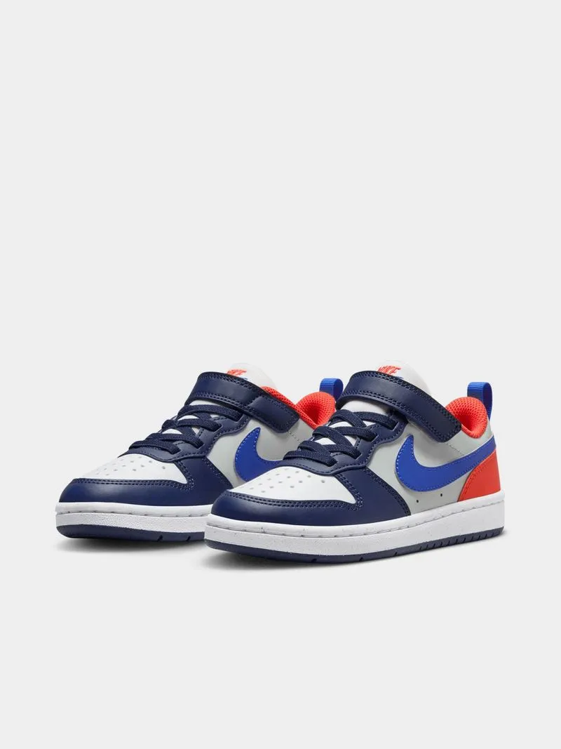 Junior Pre-School Nike Court Borough Recraft Orange/Navy/Blue Low Sneakers