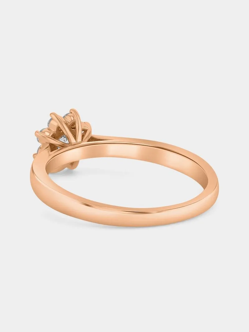 Rose Gold 0.28ct Lab Grown Diamond Star Ring