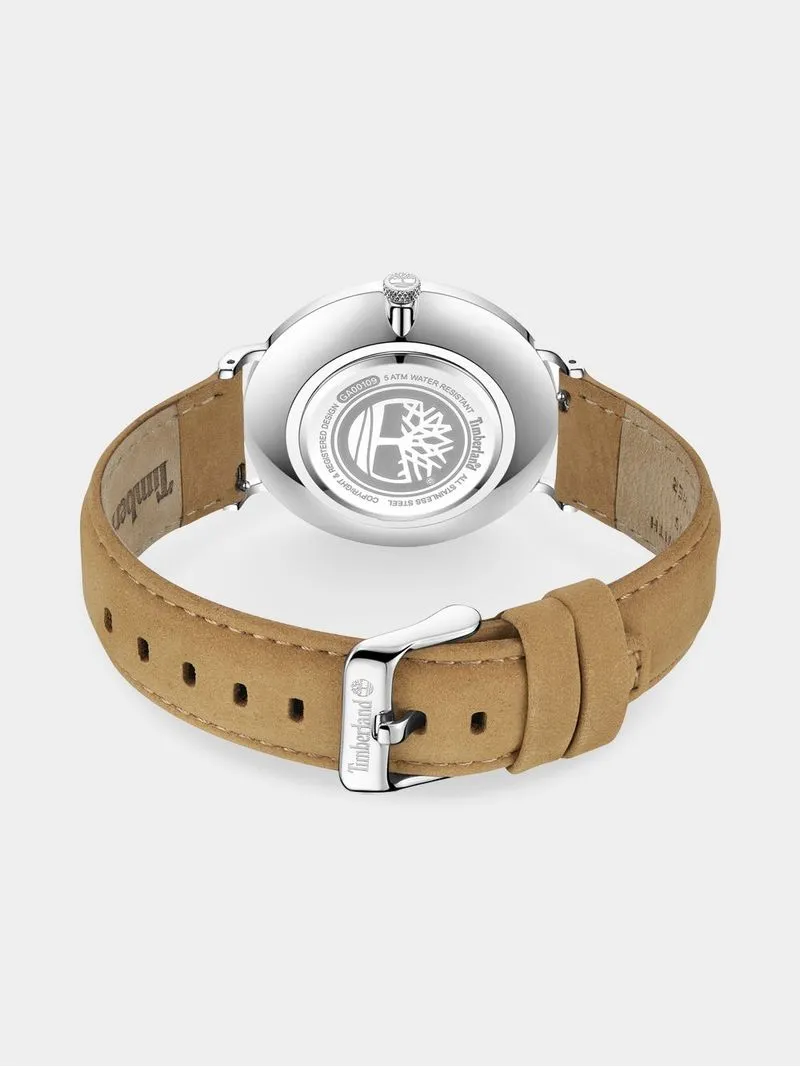 Timberland Ripton Stainless Steel & Tan Leather Watch