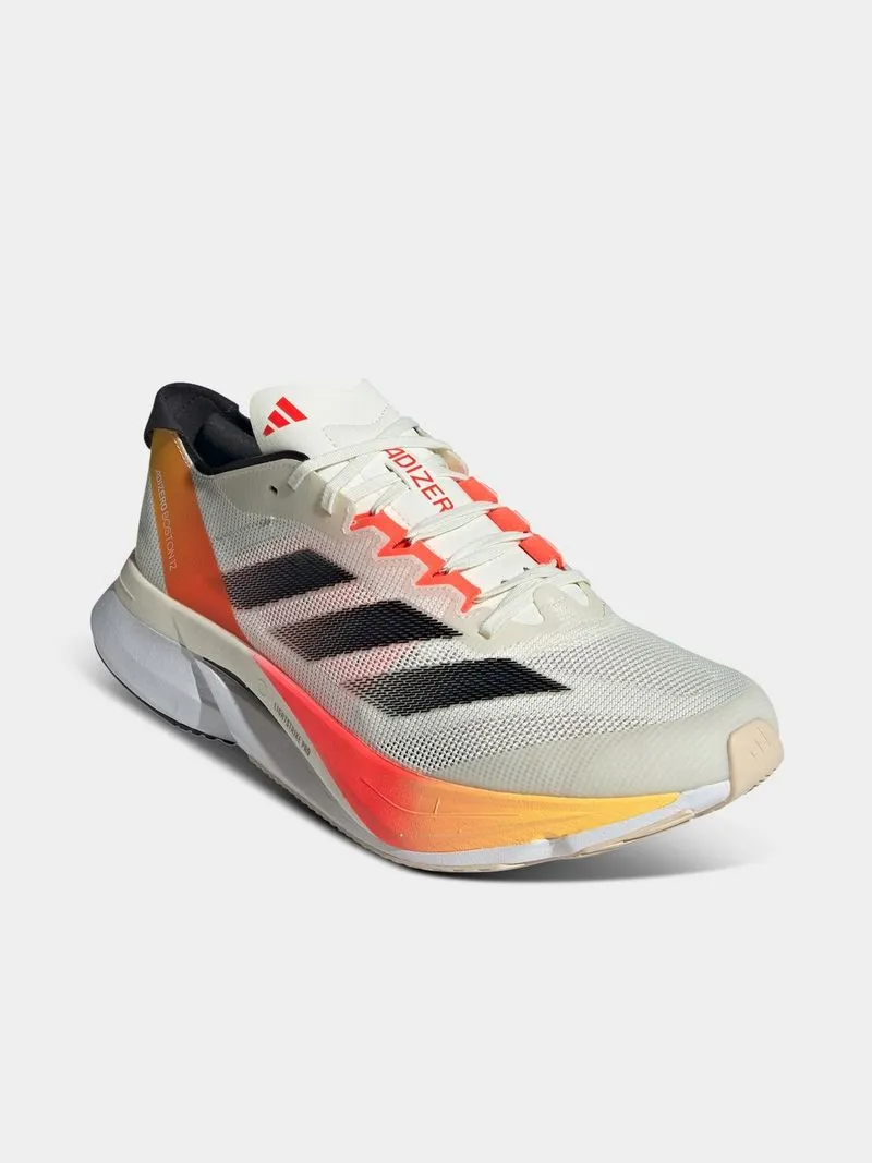 Mens adidas Adizero Boston 12 Beige/Black Running Shoes