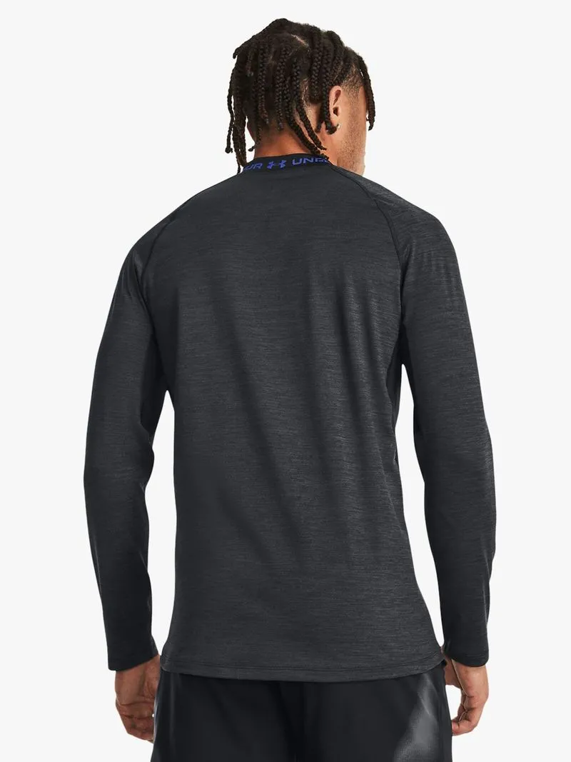 Mens Under Armour ColdGear Twist Funnel Black Base Layer Top