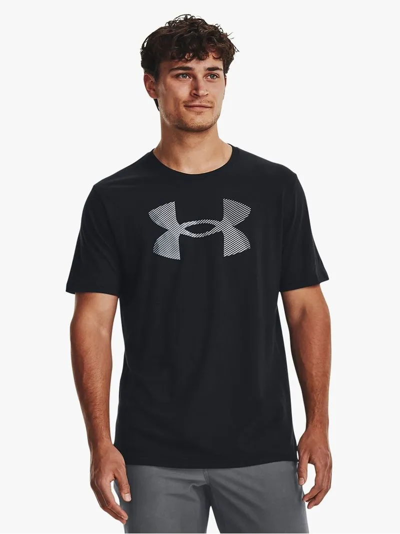 Mens Under Armour Big Logo Fill Black Short Sleeve Tee