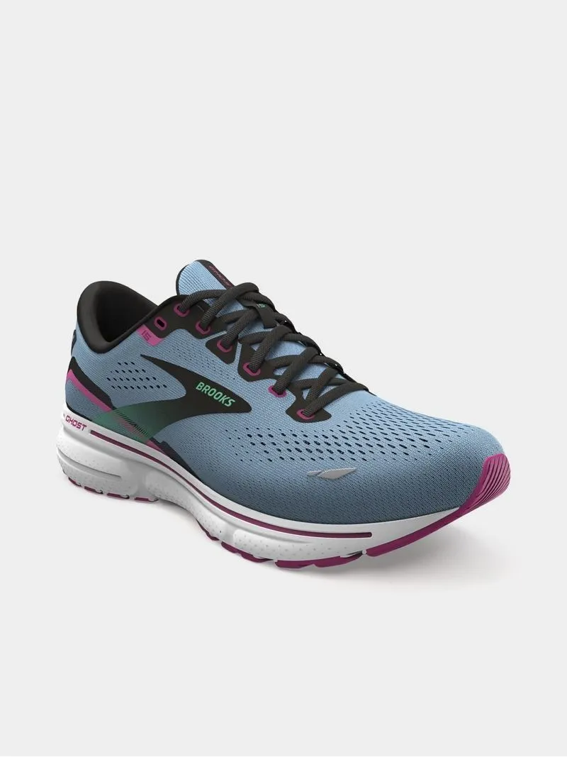 Womens Brooks Ghost 15 Blue Bell/Black Running Shoes