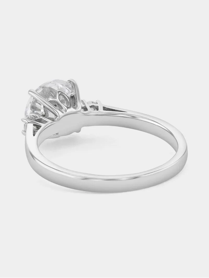 Cheté Sterling Silver Cubic Zirconia Solitaire Trio Ring