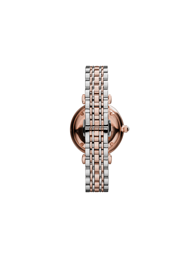 Emporio Armani Women's Rose Gold Plated & Stainless Steel Bracelet Watch