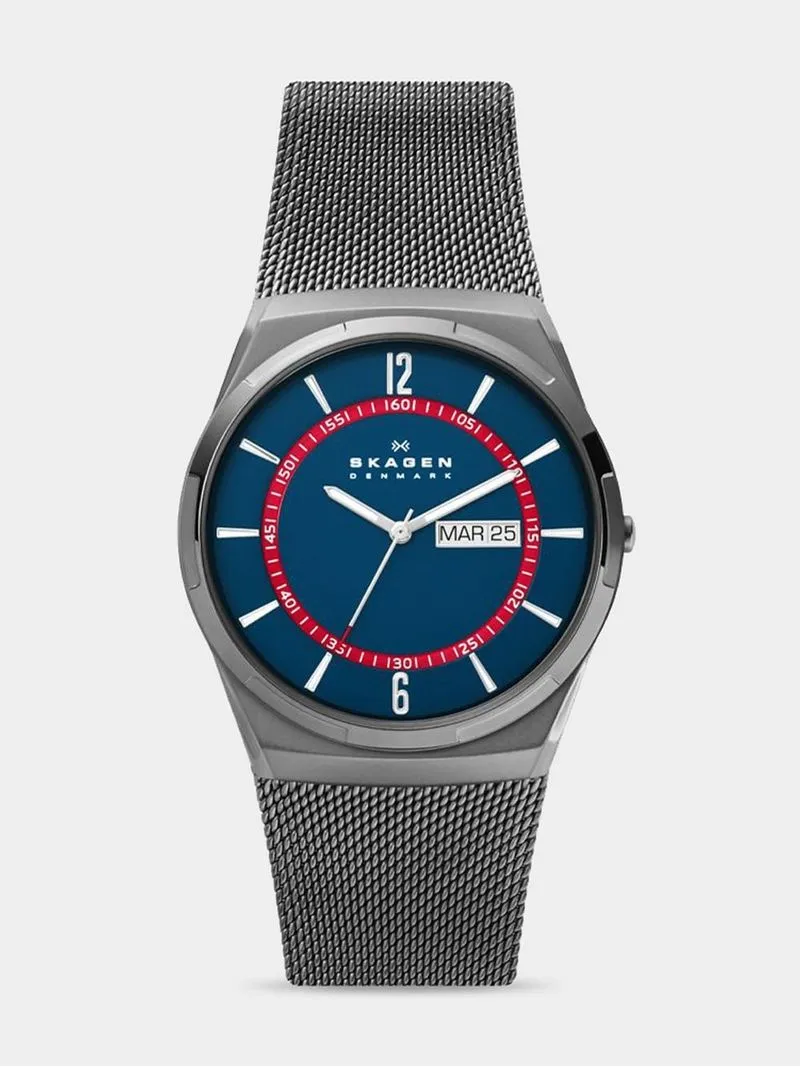 Skagen Men's Melbye Gunmetal Plated Stainless Steel Mesh Watch