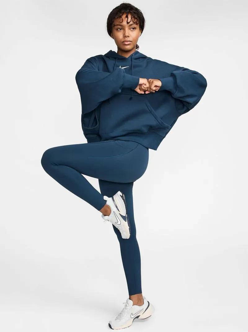 Womens Nike Universa Medium-Support High-Waisted 7/8 Navy Leggings