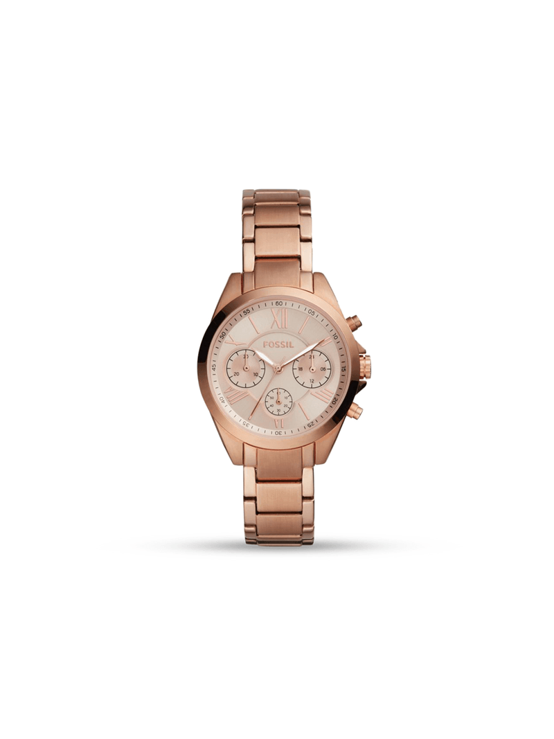 Fossil Women's Modern Courier Rose Gold Plated Chronograph Bracelet Watch