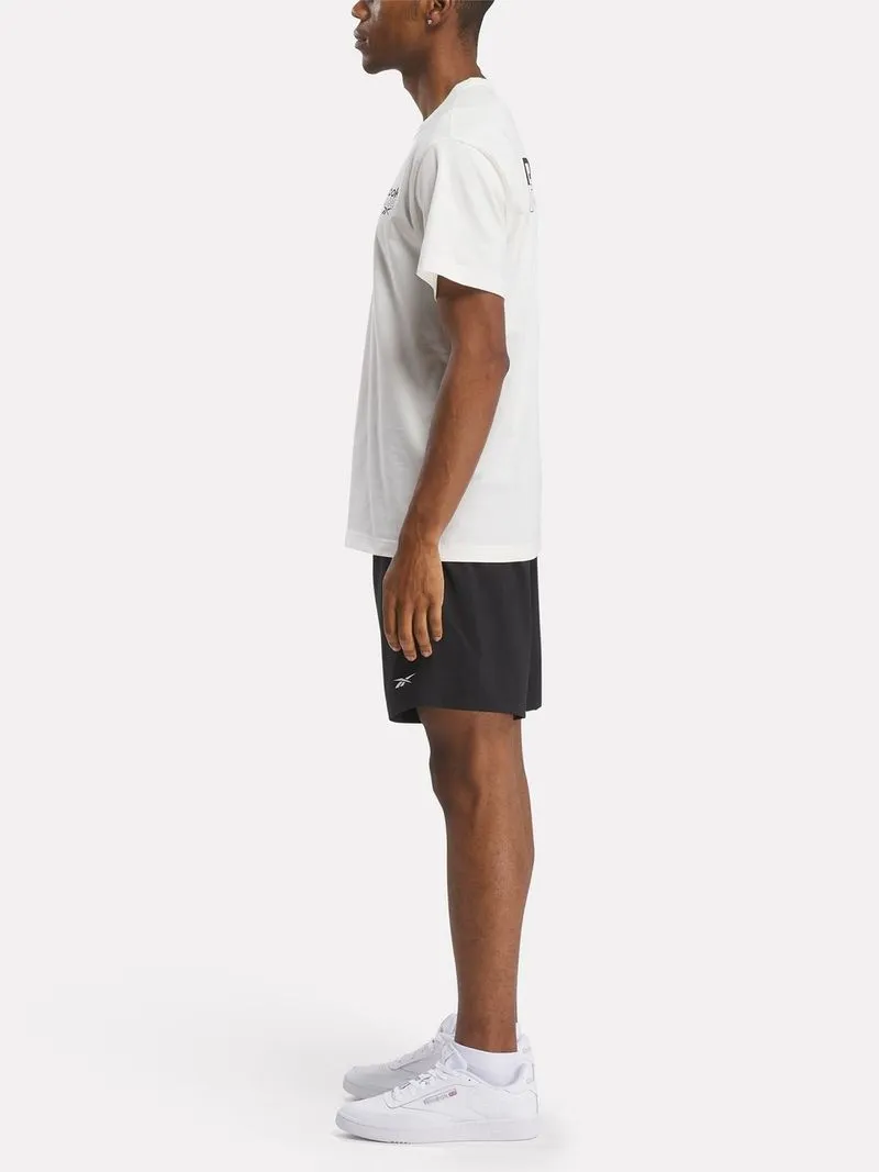 Reebok Men's Identity Brand Proud Graphic Short Sleeve Chalk T-Shirt