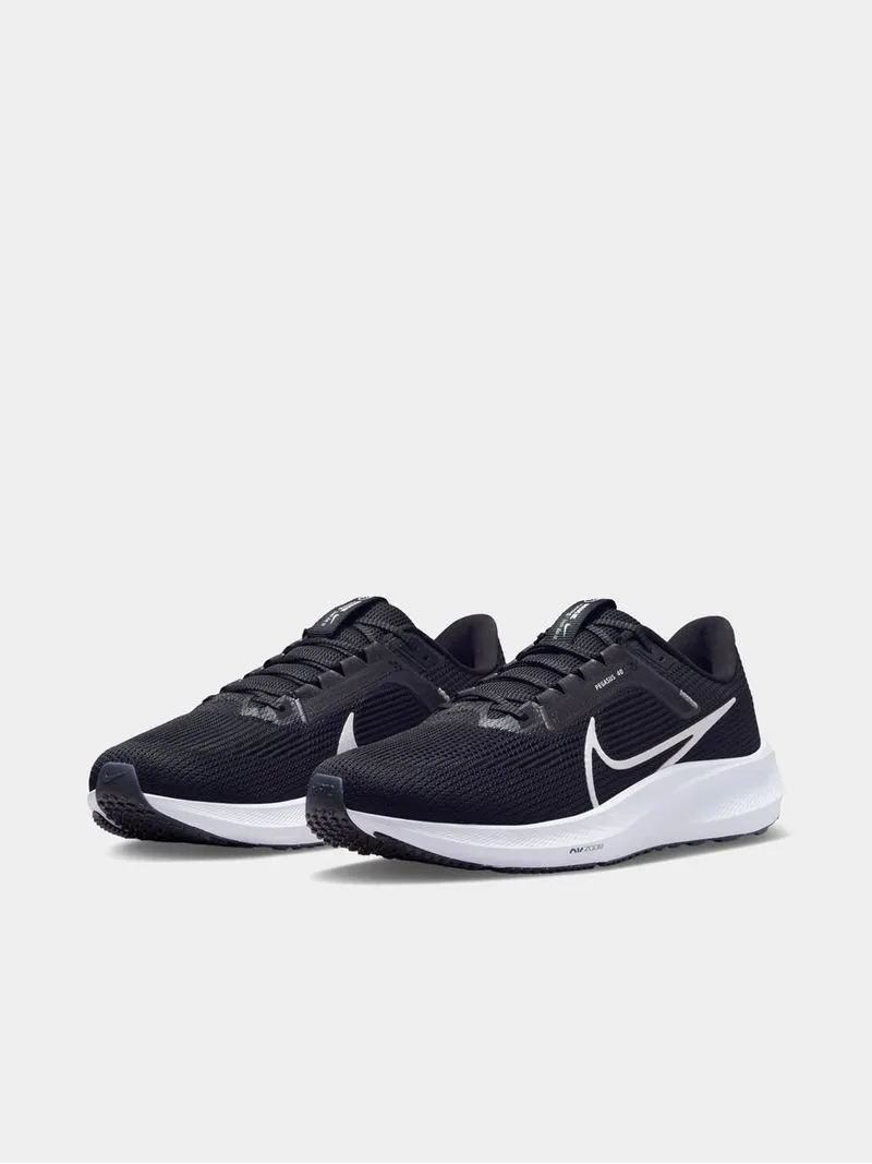 Mens Nike Air Zoom Pegasus 40 Black/White Running Shoes
